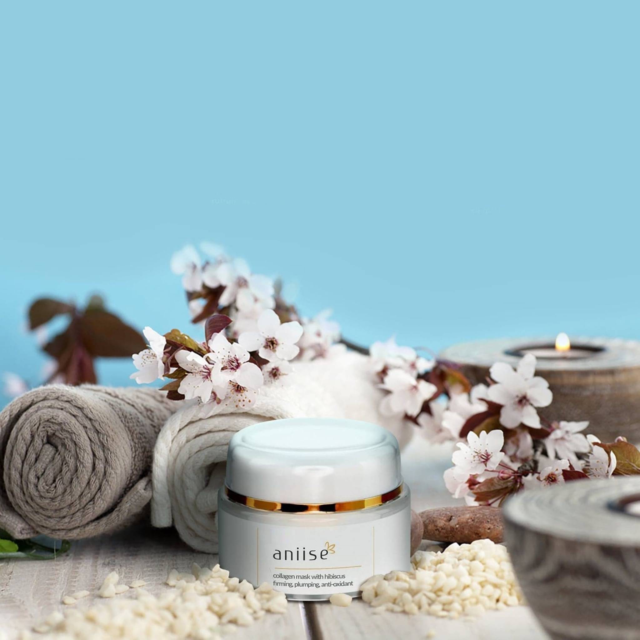 Mascarilla Facial de Colágeno con Hibisco