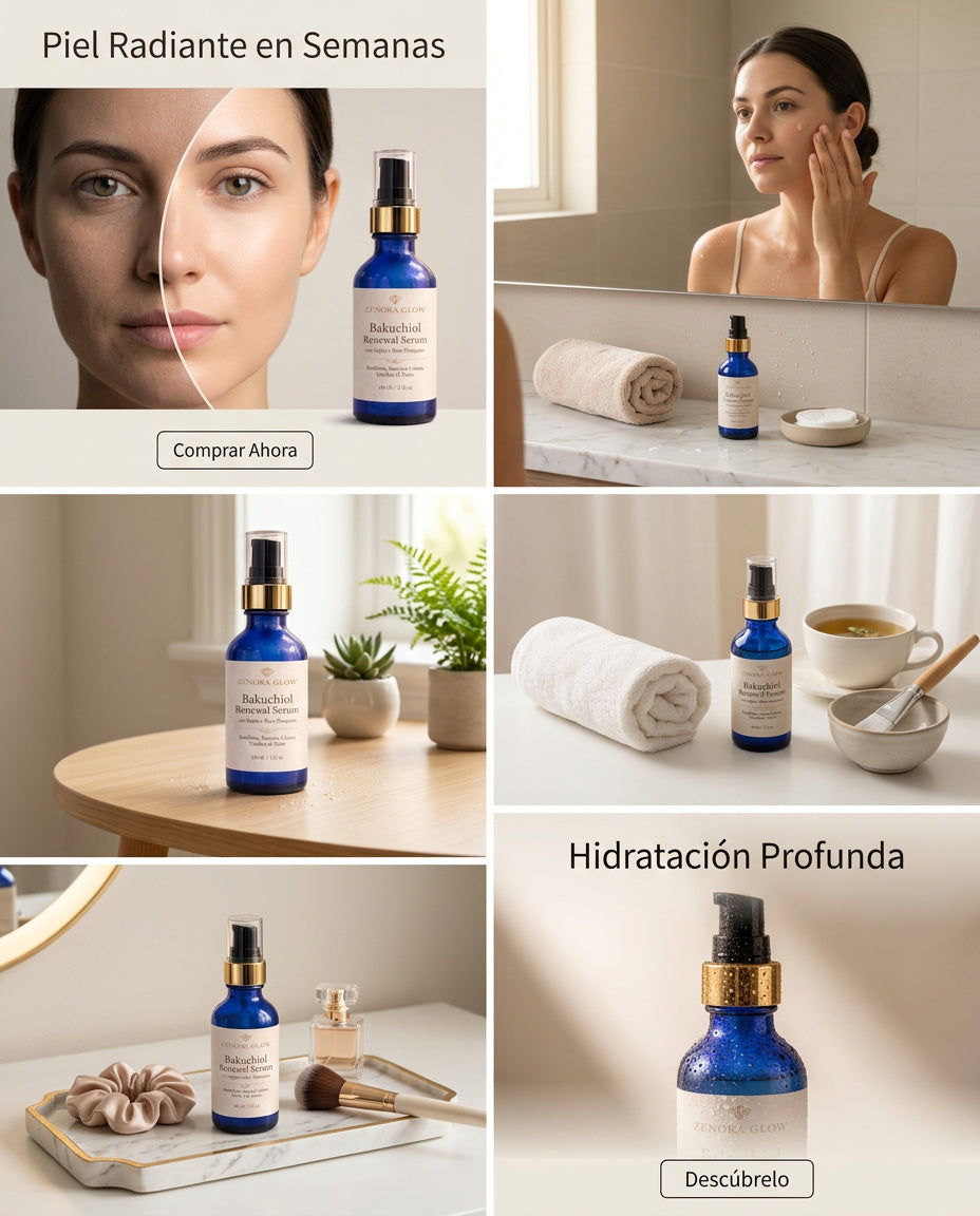 Zenora Glow Bakuchiol Renewal Serum – Alternativa Natural al Retinol | Anti-Edad, Firmeza y Anti-Aging Facial Serum